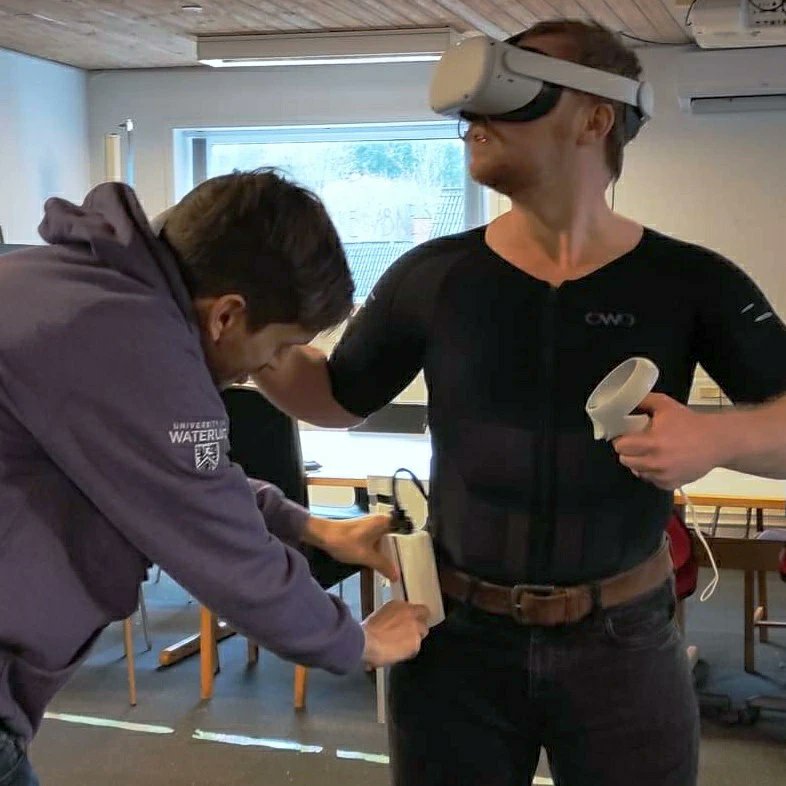 We've been play testing state-of-the-art VR equipment, such as the sensation shirt from <a href="/owogameofficial/">OWO Game | #FeelTheGame 💪</a> 🎮👾🔫We are very excited about the physical element it brings to the player experience!⚡😯

Follow us for more development updates on our sweet-spot-of-fear VR horror game!