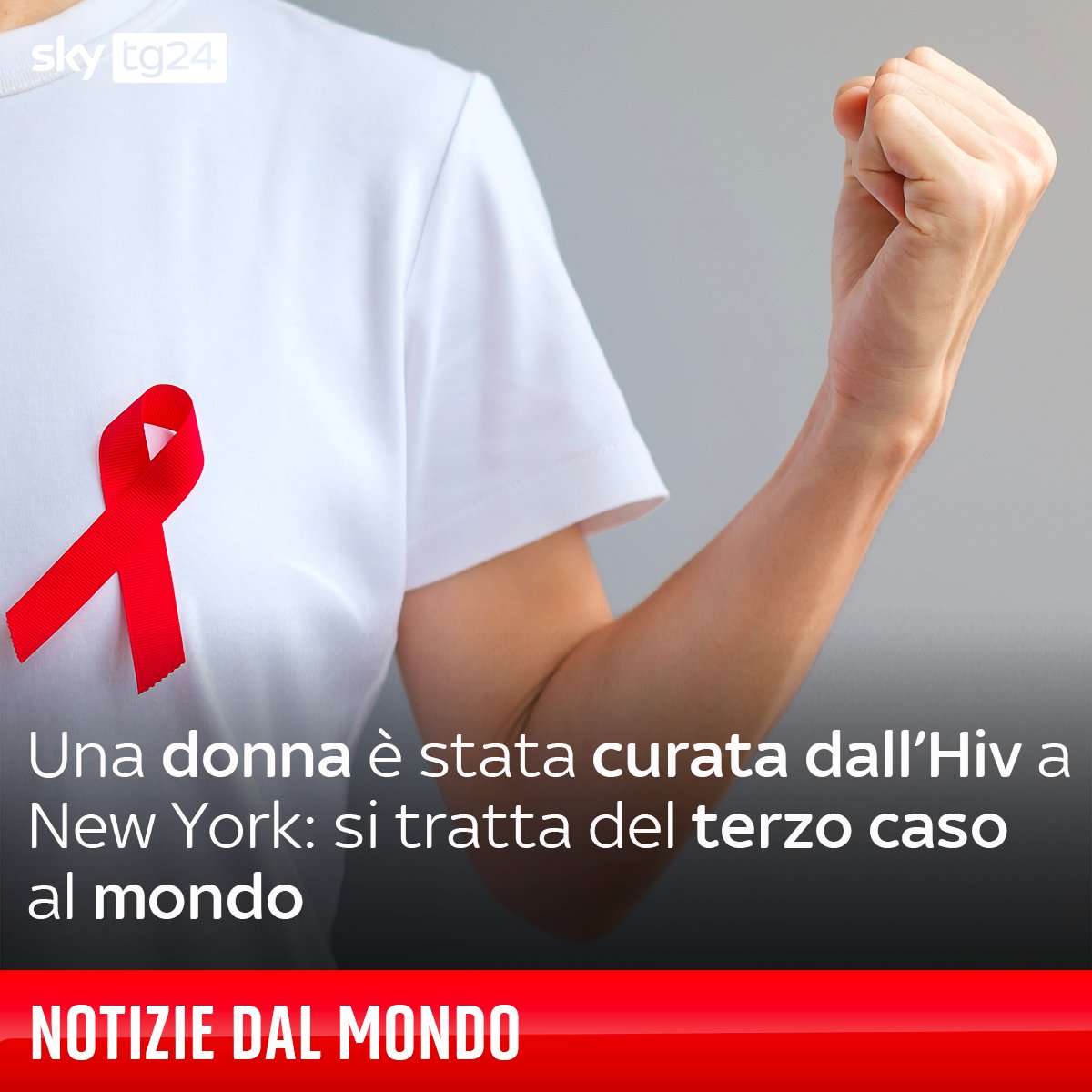 SkyTG24's tweet photo. Donna curata dall’#Hiv a #NewYork: si tratta del terzo caso al mondo. https://t.co/WWE93XysGY https://t.co/Ehs0LTlrrb