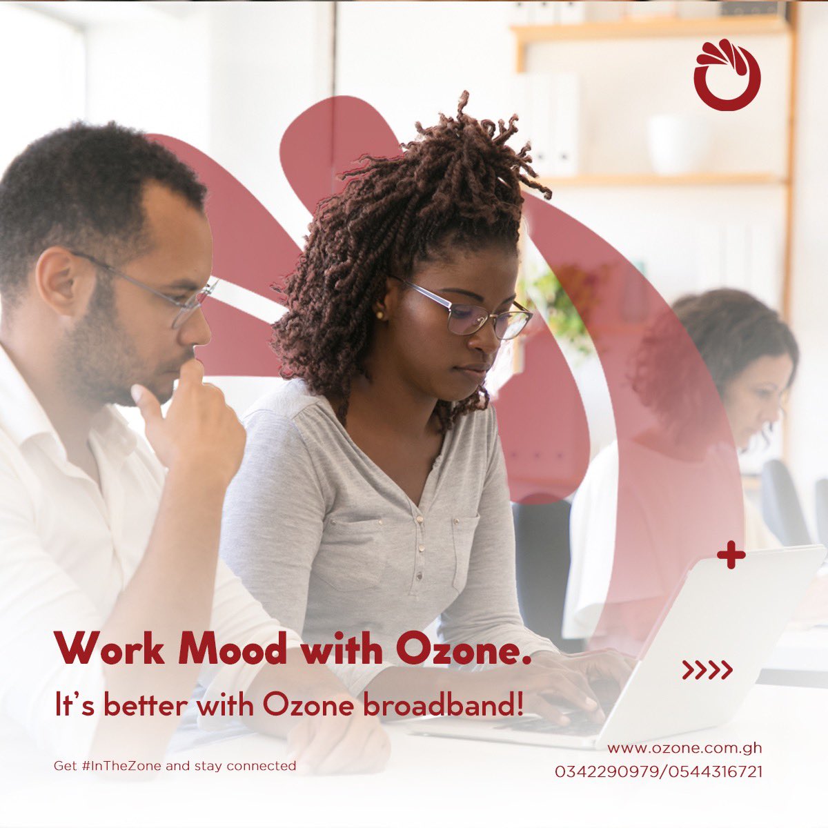 OzoneBroadband's tweet photo. Work seamlessly in the zone with Ozone high speed broadband internet. 

Ask us how we can connect your office or business to the fastest internet experience in Ghana!

https://t.co/WZrgKevuPu https://t.co/q9bUHnclcD