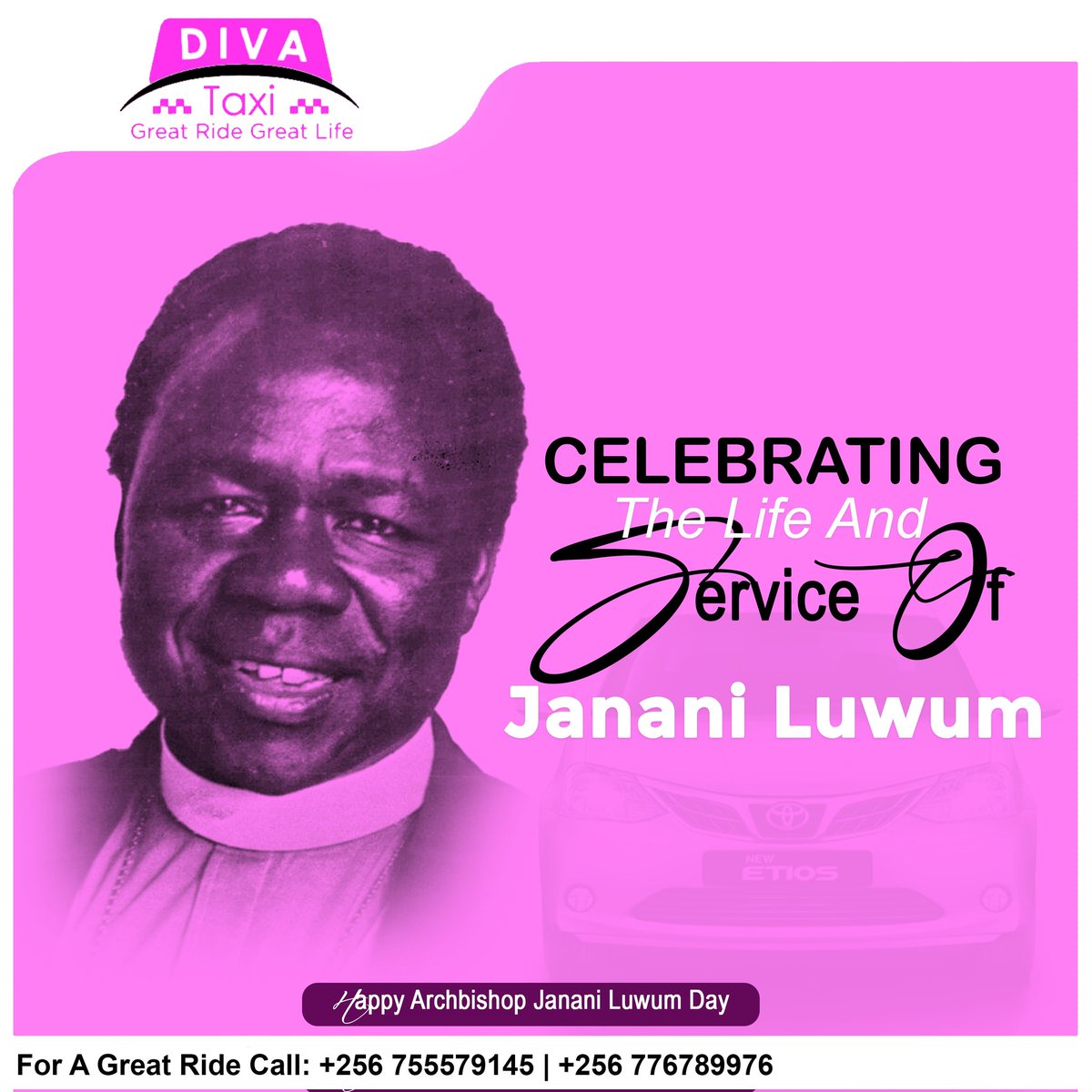 From the entire team at Diva taxi, we join the rest of the country to celebrate Archbishop Janani Luwum day! May his life continue to inspire us all!
Happy #JananiLuwumDay22