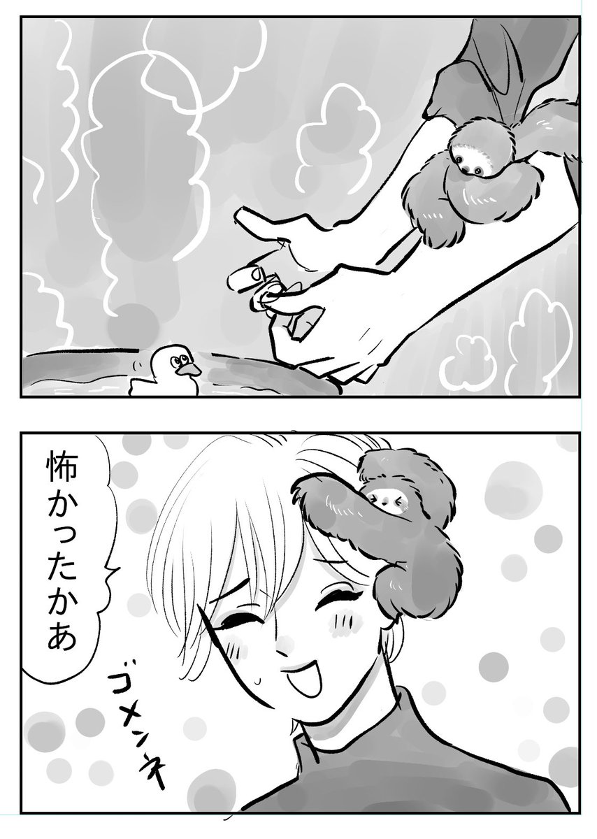 『夜くん・沙羅ちゃん・つめじろう』

ナマケモノの赤ちゃん初めてのお風呂🦥 