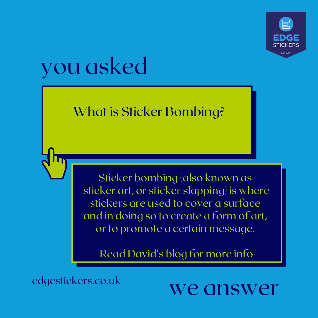 What is sticker bombing?  Read our MD, David Willis's answer on our blog.
edgestickers.co.uk/what-is-sticke…
#stickers #stickerbombing #print  #ukprinter