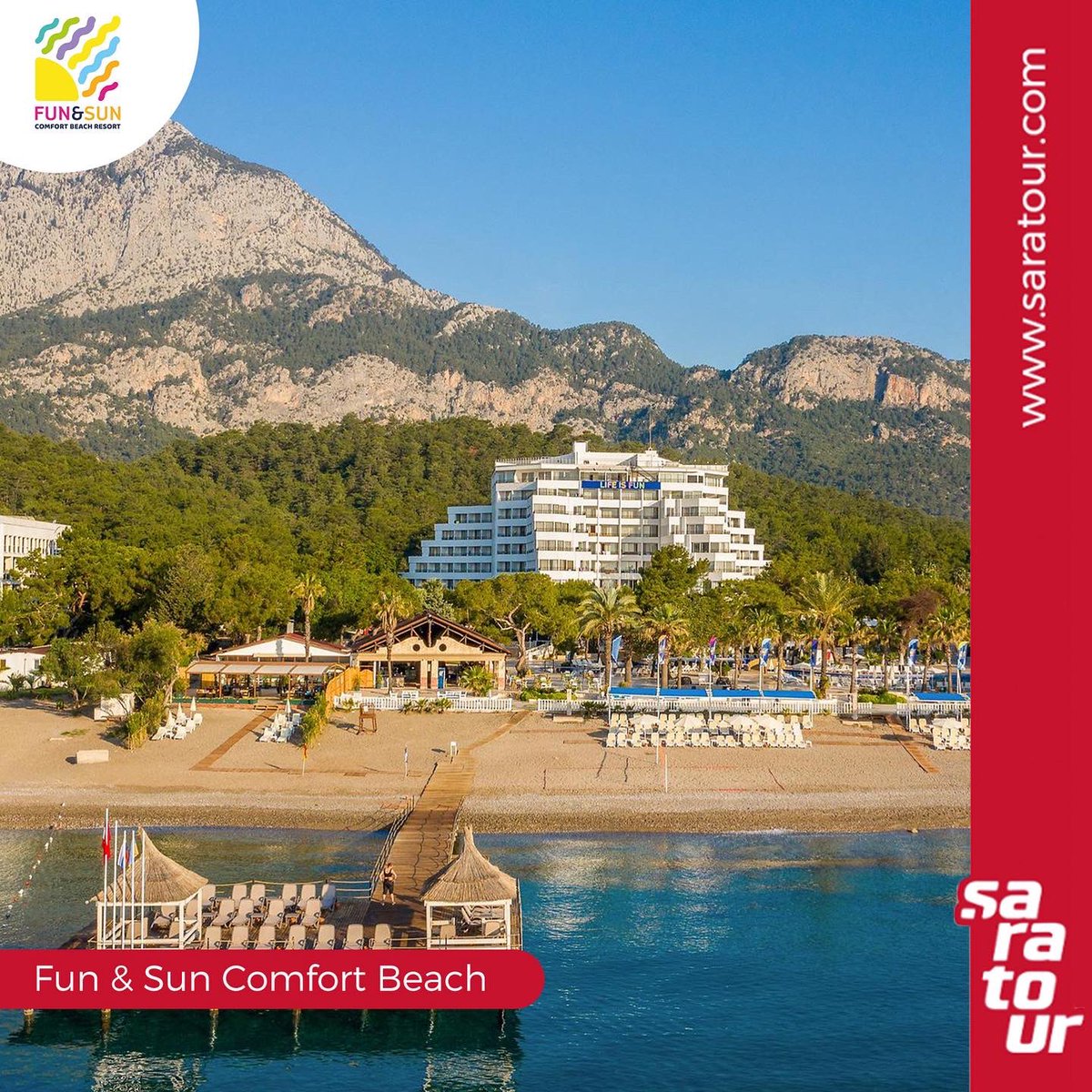 SaraTur26's tweet photo. Fun &amp; Sun Family Comfort Beach Resort

📍Kemer - Antalya

🍽️ Ultra Her Şey Dahil
🌊 Denize Sıfır Konum
✅ Güvenli Turizm Sertifikası
🏷️ Erken Rezervasyon Fiyatları
👨‍👩‍👧‍👦 Aile Oteli
👦🏻 Çocuk Dostu
👩🏻‍🤝‍👨🏻 Balayı Oteli 

☎️ 0222 221 80 89

📱 0545 221 80 89 https://t.co/FsSOpVK7p4