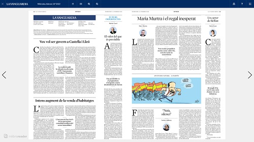 bplleida's tweet photo. Des dels ordinadors de l’àrea d’#hemeroteca pots consultar l'edició digital del dia i de dies anteriors de @LaVanguardia.
#premsadigital #diarisdigitals @bibliotequescat @bibliotequeslle https://t.co/4cndBIKnCR