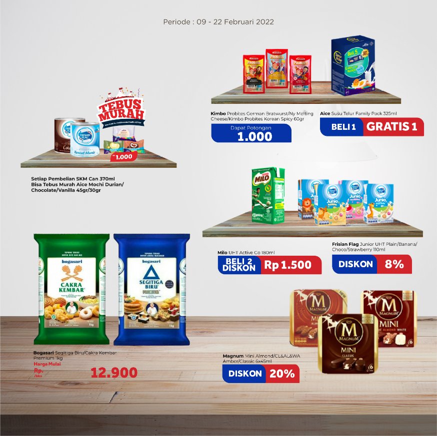 Transmart_IND's tweet photo. Ada aneka produk sarapan enak dan hemat ala Transmart, lho! Periode promo ini berlaku hingga 22 februari 2022, untuk itu jangan sampai kelewatan yaa.
Langsung geser kiri dan ke Transmart sekarang juga, yuk β¨π
#TransmartIndonesia #KeTransmartAja #PromoTransmart https://t.co/Xz1H8RKASv