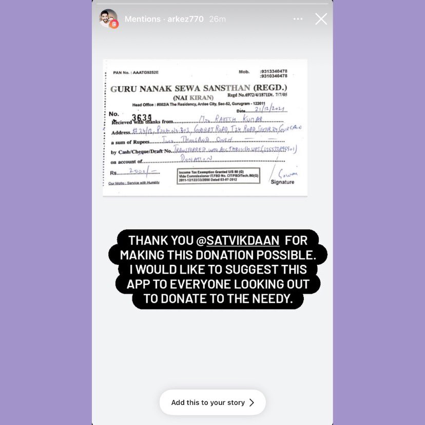SatvikDaan's tweet photo. These kinds of donors motivate us to work harder for society and ‌needy people. We are elated to know that authentic NGOs on our app are getting their wish fulfilled. If you’re willing to check out our app, then here’s the link: https://t.co/gRY5pYYAkT
.
.

#work #people #help https://t.co/1aZtmZa41G