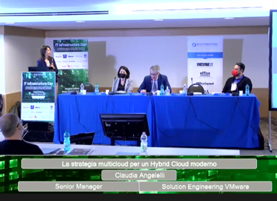 VMware_IT's tweet image. “Nel complesso scenario #multi-cloud di oggi, VMware offre una piattaforma in grado di garantire la massima libertà di sviluppo e modernizzazione delle app, coniugandola con una sicurezza Zero Trust ormai indispensabile” - @clangelelli #InfrastructureDay22 @soiel_it