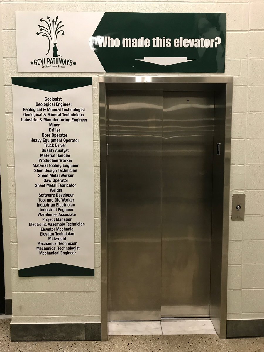 Jennifer Green (@jenn__green) on Twitter photo 1 of my FAV #SkilledTrades advertising is at an elevator!
People do not know what goes into the creation of the world they utilize.
Show them with everyday items.
Thank you <a href="/ugdsb/">Upper Grand DSB</a> <a href="/UGDSB_OYAP/">UGDSB OYAP</a> @GuelphCVICoOp for creativity in promoting #Careers
#MotivePower #Construction 1 of my FAV #SkilledTrades advertising is at an elevator!
People do not know what goes into the creation of the world they utilize.
Show them with everyday items.
Thank you <a href="/ugdsb/">Upper Grand DSB</a> <a href="/UGDSB_OYAP/">UGDSB OYAP</a> @GuelphCVICoOp for creativity in promoting #Careers
#MotivePower #Construction