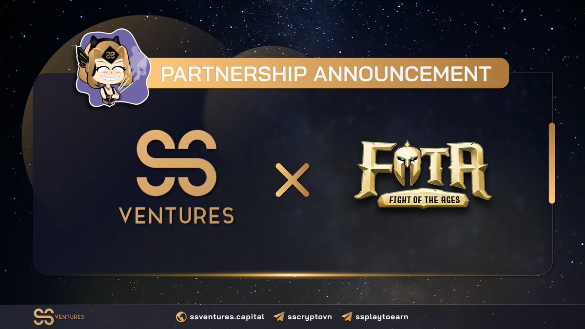 ventures_ss's tweet photo. 🎉We are delighted to announce our new significant #partnership with FOTA @fightoftheages
🚀We belivied with the strong support from us, FOTA will achieve great success in the future, as well as help the crypto community easily know about the project.
#SSVentures #FOTA https://t.co/HzRCggaYev