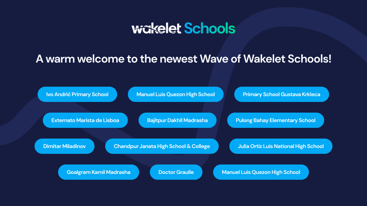 wakelet's tweet photo. A special welcome to the latest schools to join the Wakelet Schools Program! It's wonderful to have you all on this journey with us! ๐โจ๐ https://t.co/ct1RYv1q98