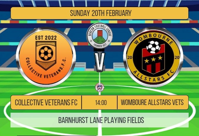 WillenhallVets's tweet photo. League action this week vs Wombourne Allstars ! Should be a tough fixture which both teams will want to win !! 
Also our 1st game as Collective Veterans in our newly Branded kit ! 
Big Thanks to @kiergroup again for the sponsor ! 
⚫🟠COLLECTIVE AY WE 🟠⚫ https://t.co/pnRowHfHjV