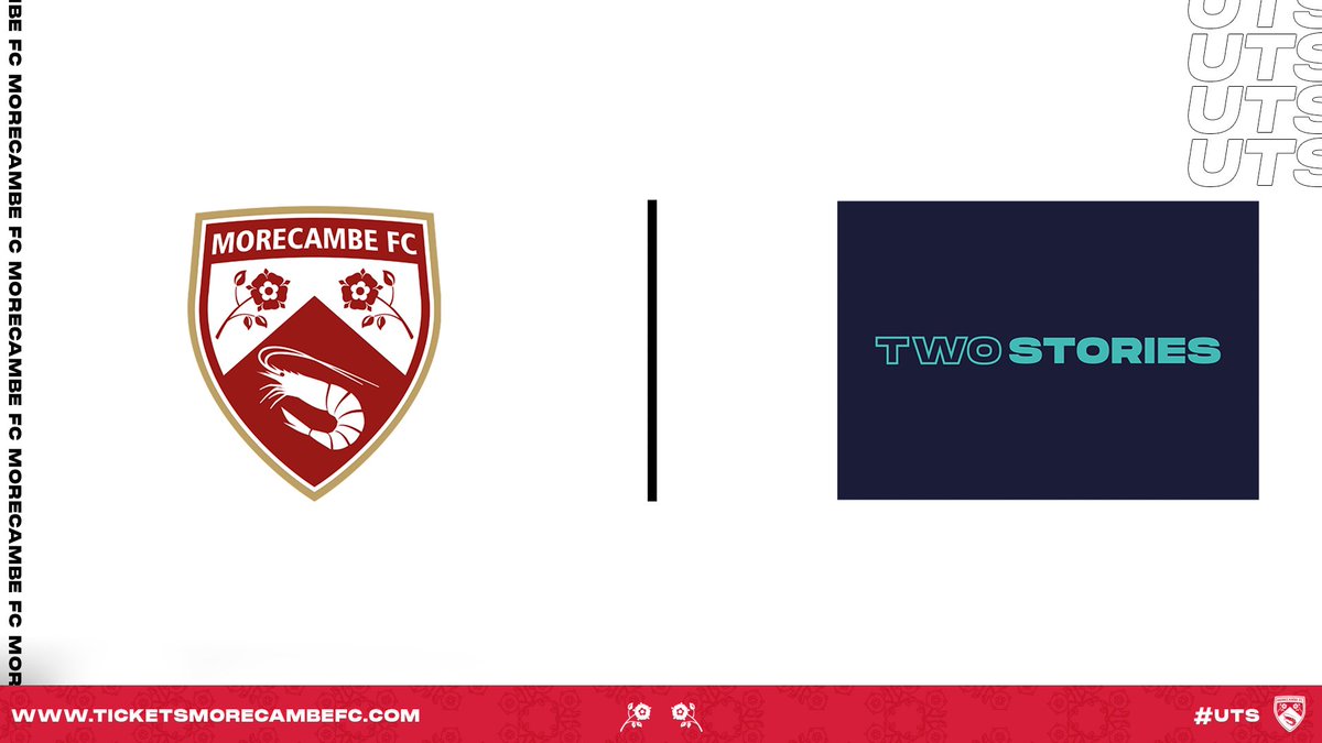 MorecambeFC's tweet photo. Morecambe Football Club is pleased to announce Lancaster brand consultancy and design studio, @OurTwoStories, as its Brand and Design Partner for 2022.

👉 https://t.co/tjtzwW6Yiz

#UTS 🦐 https://t.co/Ud3cJxsvbD