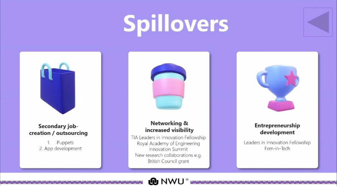 EDHEOffical's tweet photo. Dr Janine Chantson emphasises the importance of research development in the success of @MathsWhartels. This is the impact that the Tech Transfer Offices at @theNWU have on the development of new organisations. 
See the TTO process. 
#movetomarket https://t.co/u2yb7EcxUc