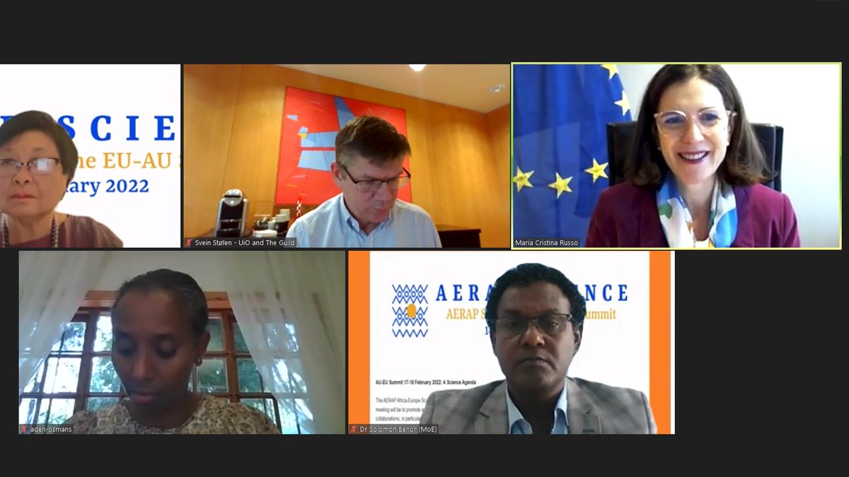 LauraRoyer19's tweet image. At AERAP Policy Roundtable on #AUEU Science, @MariaCrisRusso opens the floor by stating her commitment to developing an inclusive AU-EU Innovation Agenda and invites #research &amp;amp; #innovation stakeholders to engage with the Public Consultation ➡️ bit.ly/351nZKd #AUEUsummit
