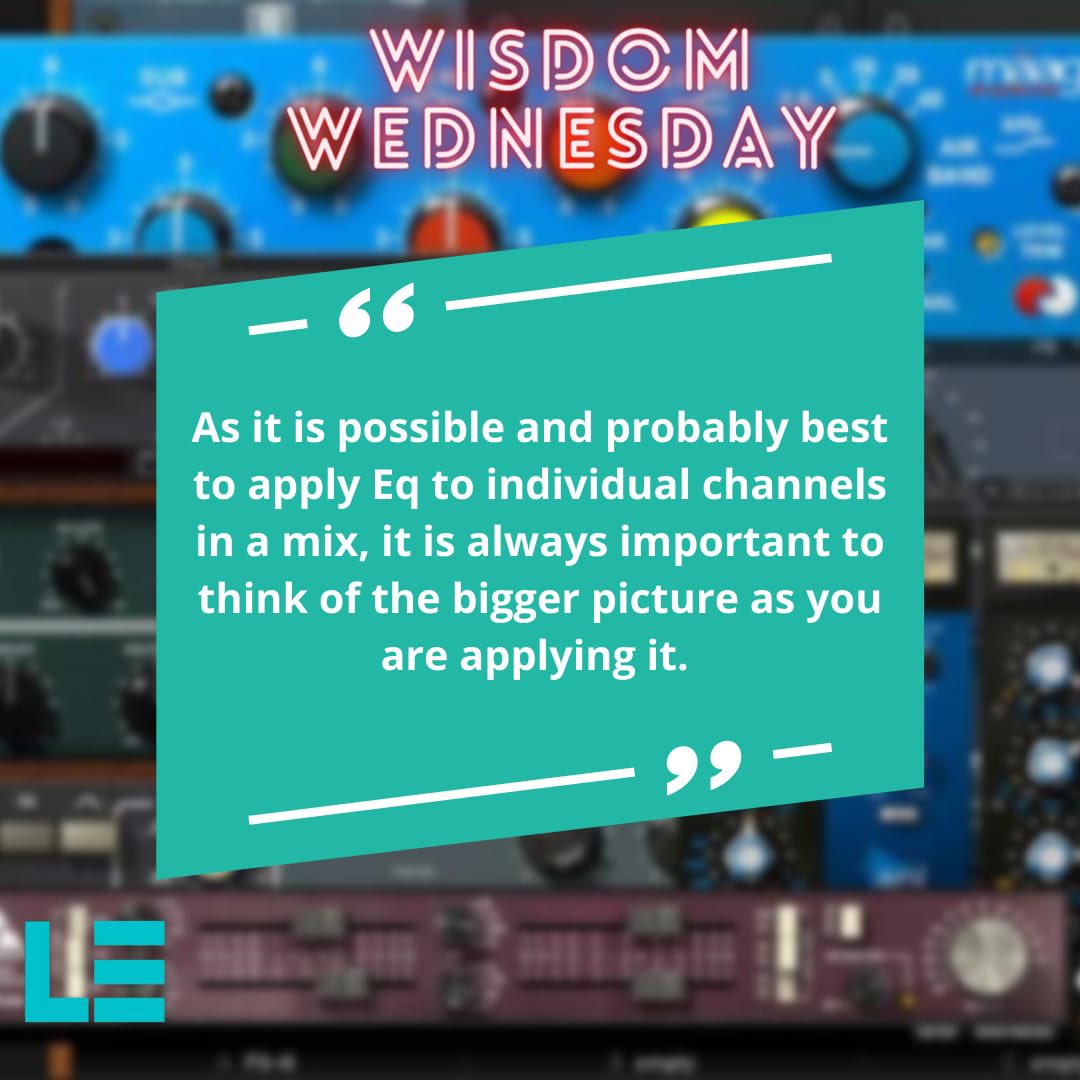 LimitlessE_RSA's tweet photo. Mixing in context is always crucial as a engineer. Keep your creativity sharp, but your ears sharper😉

#eq #mixing #livesound #plugins #mixingengineer https://t.co/mBpyJmHcOL