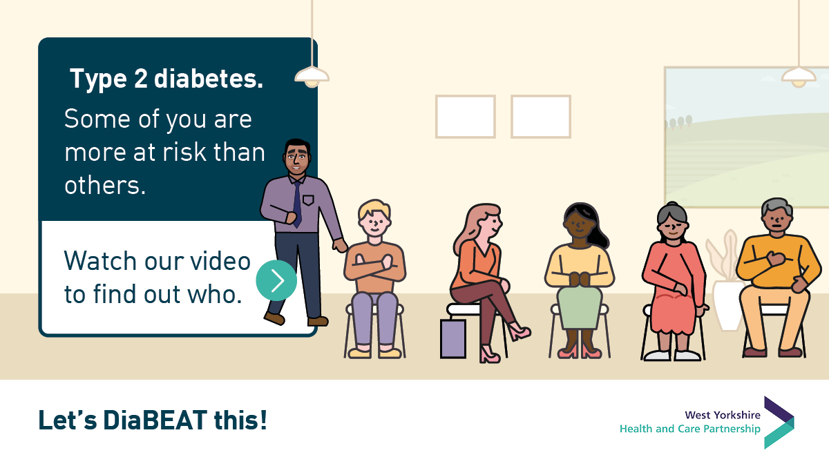 Find out who is at risk of type 2 diabetes and how to recognise the signs. #LetsDiaBEATthis animation available in English, Polish, Punjabi and Arabic. 
bit.ly/English-DiaBEA…
bit.ly/Arabic-DiaBEAT…
bit.ly/Punjabi-DiaBEA… 
bit.ly/Polish-DiaBEAT…