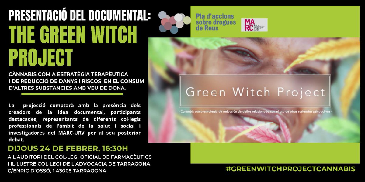 ElisaAlegreAgs's tweet photo. 🙂Tengo el placer y la suerte de poder participar el jueves 24 de febrero a las 16:30 en una mesa de debate, con motivo de la presentación del documental "The green witch project". 
Gracias a @antoniullort por la invitación!
Os esperamos 💜 https://t.co/YmHWsJjPee