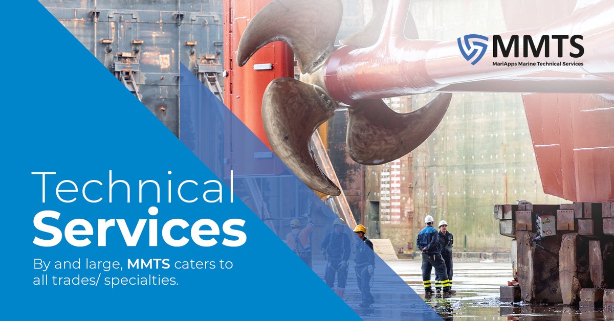 MariAppsMarine's tweet photo. By and large, MMTS caters to all trades/ specialities.

Read more: https://t.co/ULjVmuYSAC

#technicalservices #MMTS #maritimeservices #shipmanagement #mariappsmarinesolutions #mariapps #maritimedigitalsolutionsuite #vesseldigitalsolutions #shippingindustry #shippingtechnology https://t.co/YmRZazOnGn