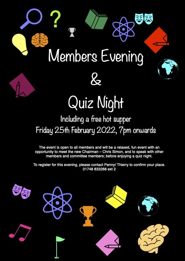 CGC Members Evening &amp; Quiz Night <a href="/CatterickGC/">Catterick Golf Club</a> Friday 25th February, 7pm onwards
