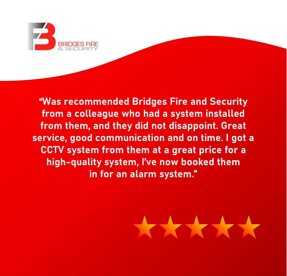 BridgesFire's tweet image. A great review from a great customer. Thank you 
If you would like to get in touch about our services then please do contact us. 
📧info@bridgesfire.com
📱01733 645 645
For other information and services visit our website:
bridgesfire.com