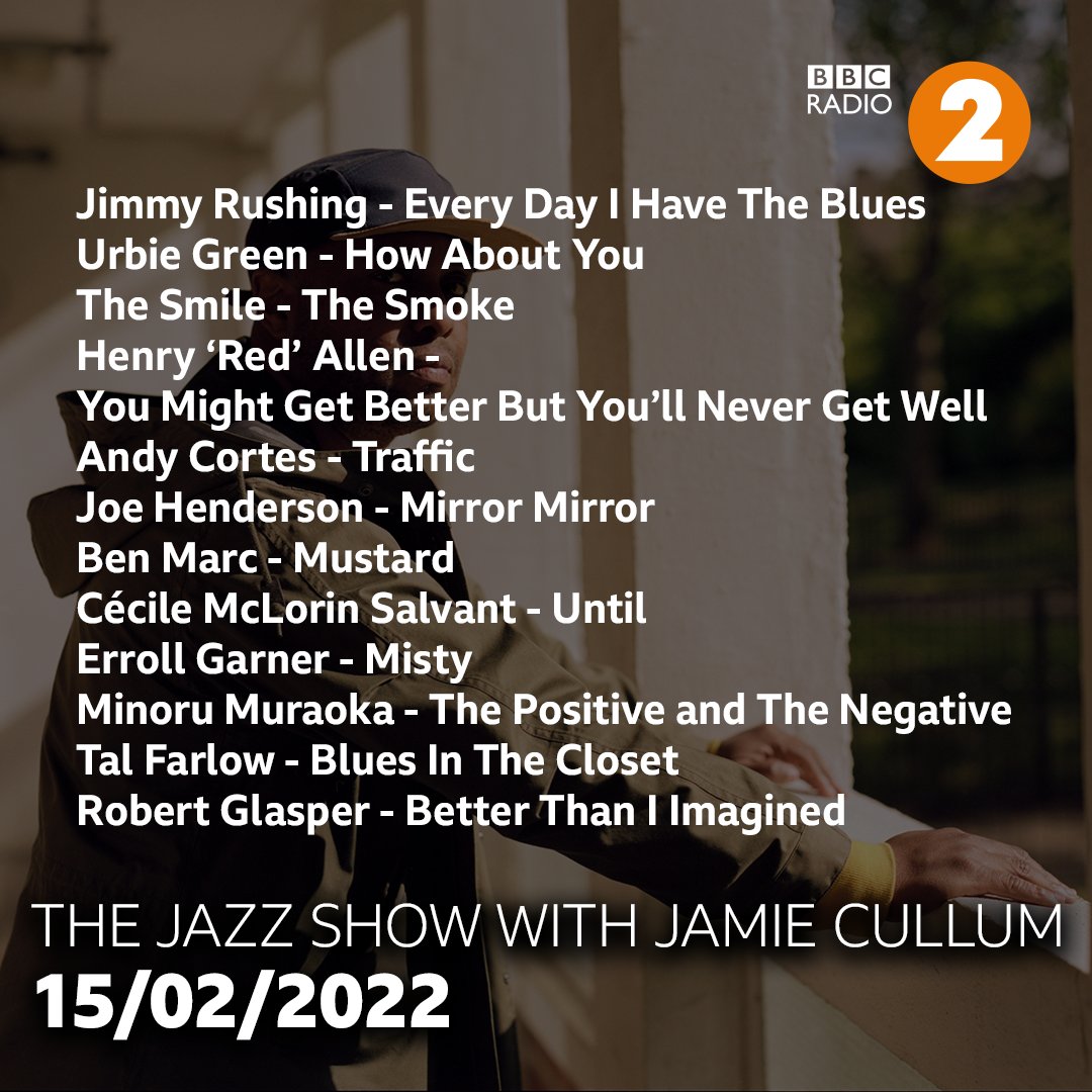 Folded Wing (@foldedwinguk) on Twitter photo Brand new episode of The Jazz Show with <a href="/jamiecullum/">Jamie Cullum</a> <a href="/BBCRadio2/">BBC Radio 2</a> up now!
Fresh releases from <a href="/Benmarcmusic/">Ben Marc</a> (📷) <a href="/andycortes87/">andy cortes</a> & <a href="/thesmiletheband/">The Smile</a>
Plus classics from Erroll Garner, Jimmy Rushing and Joe Henderson.
Listen now on @bbcsounds Brand new episode of The Jazz Show with <a href="/jamiecullum/">Jamie Cullum</a> <a href="/BBCRadio2/">BBC Radio 2</a> up now!
Fresh releases from <a href="/Benmarcmusic/">Ben Marc</a> (📷) <a href="/andycortes87/">andy cortes</a> & <a href="/thesmiletheband/">The Smile</a>
Plus classics from Erroll Garner, Jimmy Rushing and Joe Henderson.
Listen now on @bbcsounds