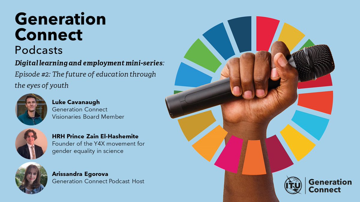 ITU's tweet photo. 🎧 Listen in to the latest #GenerationConnect podcast for youth perspectives on the #FutureOfEduction https://t.co/cD8q8jWdJl https://t.co/rn2nyTro8f