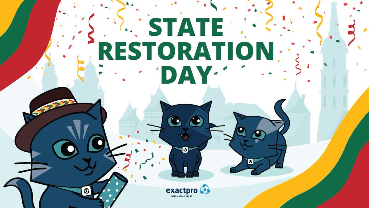 exactpro's tweet photo. Dear colleagues,
We congratulate you on the #Lithuania State Restoration Day!
#Vilnius #exactpro #SoftwareTesting https://t.co/K1ncOQQh5e