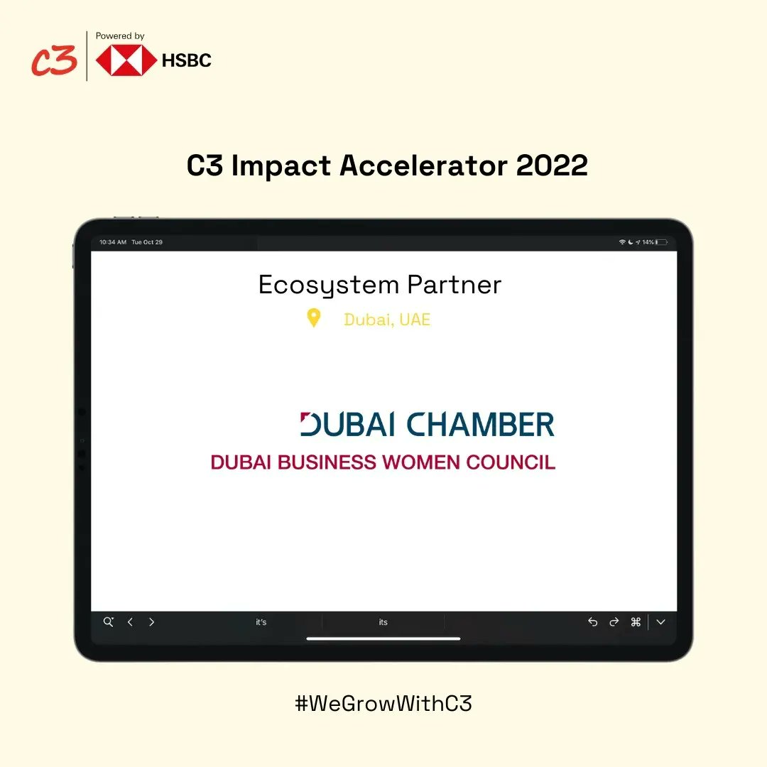 DBWC_UAE's tweet photo. Ready to accelerate your startup with @wegrowwithc3? 

Apply now to the C3 Impact Accelerator - powered by @HSBC! 

To learn more about the program, visit our ‘Events’ segment on https://t.co/8b7u4rprZ6

#WeGrowWithC3 #TogetherWeThrive #HSBCBusinessBanking #C3ImpactAccelerator https://t.co/ybbyAZBzvl