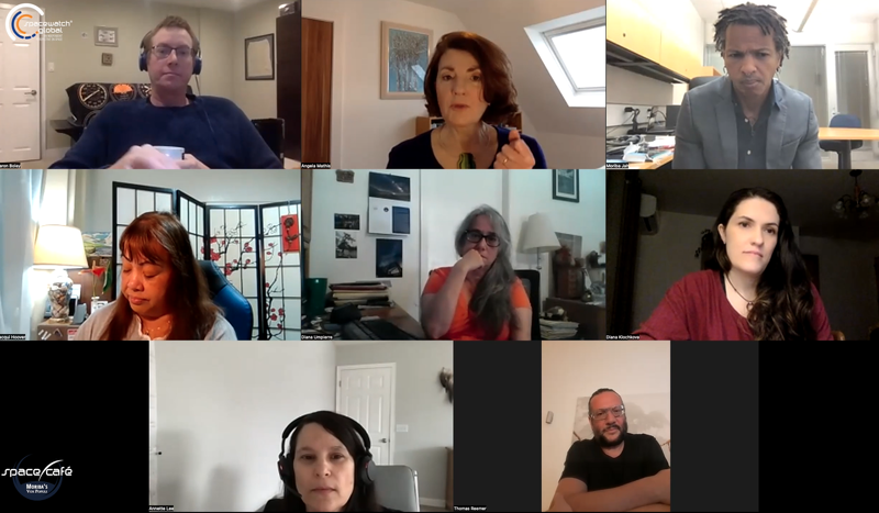 SpaceWatchGL's tweet photo. Space Café Recap “Moriba’s Vox Populi 09” on Space Environmentalism and Thoughts on the Movie “Don’t Look Up”   #AaronBoley #AngelaMathis #AnnetteLee @ChiaraMoenter @dinabanina @DianaUmpierre @JacquiHawaii @MoribaJah #MoribasVoxPopuli @88reemer88

https://t.co/5Xb4b8PH1z https://t.co/OpjEt2HyKR