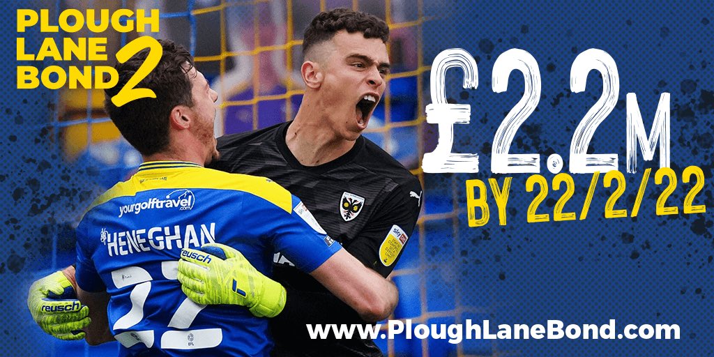 bringdonshome's tweet photo. Closing in our first target - all the 2s for #PloughLaneBond 2. But we want to keep going further. Interest rates up to 7% - full info at https://t.co/Xr620zNh5C https://t.co/kuEHuicbL1