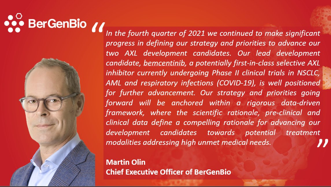 BerGenBio’s CEO, Martin Olin, comments on today’s Q4 and FY 2021 results.

You can view the report in full here: bergenbio.com/wp-content/upl…

#financialresults #BGBIO