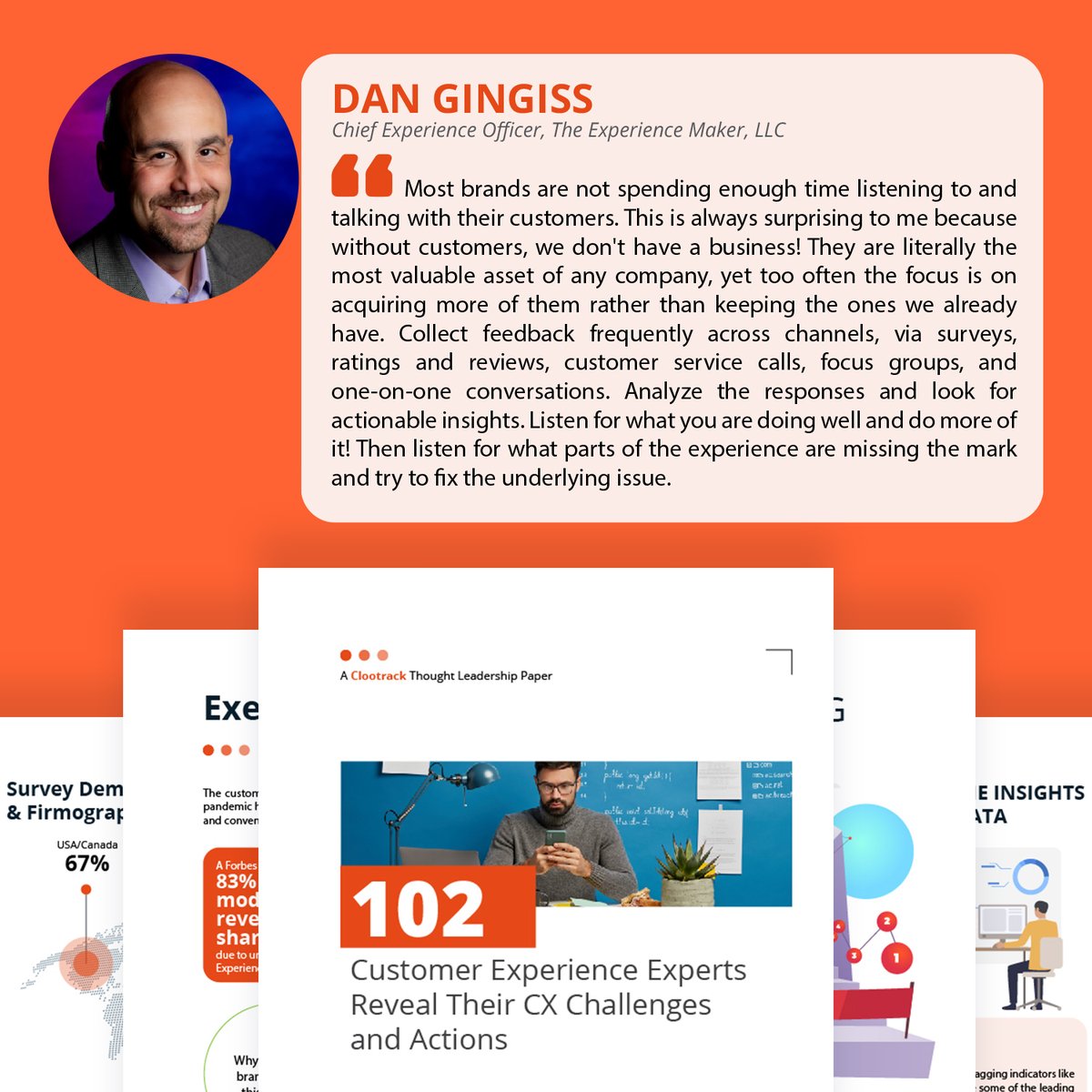 Clootrack (@clootrack) on Twitter photo 23% of #CustomerExperience leaders in our CX study suggested listening to the customers directly and through various channels and touchpoints.
bit.ly/3rDbvkT
<a href="/dgingiss/">Dan Gingiss</a> <a href="/adrianswinscoe/">Adrian Swinscoe</a> <a href="/gregkihlstrom/">Greg Kihlström</a> <a href="/aviliran/">Avi Liran</a> <a href="/drumondmary/">Mary Drumond</a> 23% of #CustomerExperience leaders in our CX study suggested listening to the customers directly and through various channels and touchpoints.
bit.ly/3rDbvkT
<a href="/dgingiss/">Dan Gingiss</a> <a href="/adrianswinscoe/">Adrian Swinscoe</a> <a href="/gregkihlstrom/">Greg Kihlström</a> <a href="/aviliran/">Avi Liran</a> <a href="/drumondmary/">Mary Drumond</a>