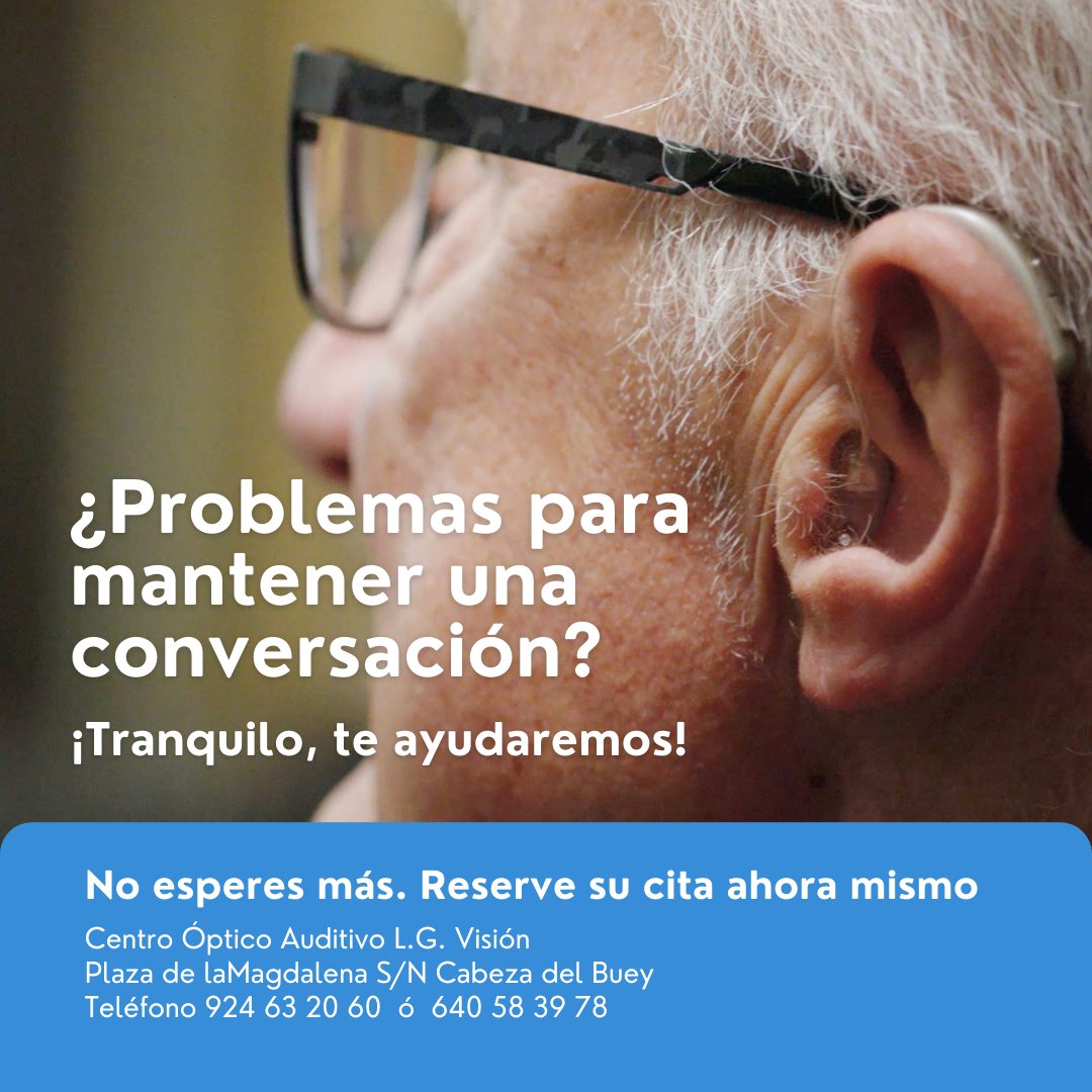 OPTICALGVISION's tweet photo. Diagnóstico y asesoramiento gratuito.
Te ayudaremos a encontrar la mejor solución a su pérdida de audición.
#audífonos #sordera #oídos #cabeza del buey #belalcázar #monterrubio #garlitos #peñalsordo #siruela #quintana https://t.co/qG6HvbagvT