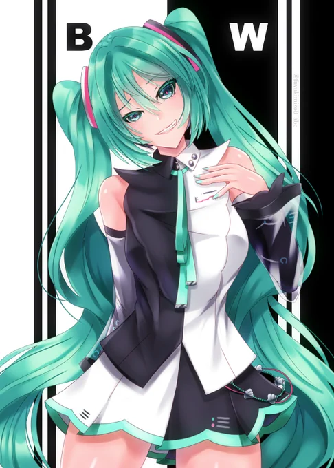 白黒NTさん
#初音ミク 
#初音ミクNT 