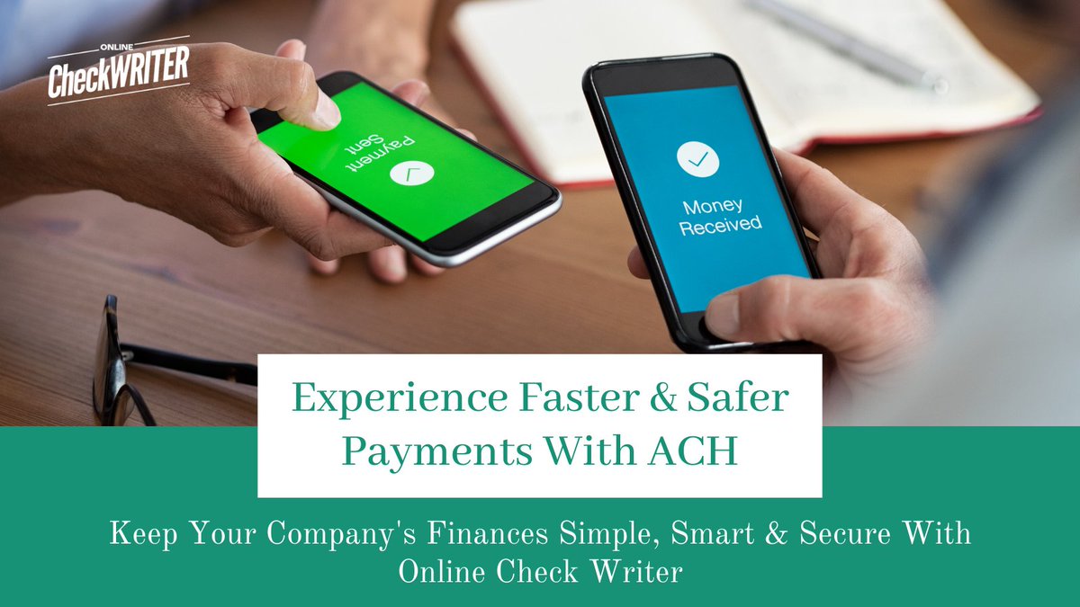 webcheckwriter's tweet photo. "Having a flexible and seamless payment system for your company is very important. Power your business with innovative, faster, and secure ACH payment services from Online Check Writer.

Learn more: https://t.co/trFAnX2yPu" https://t.co/1a3gRfcmdv