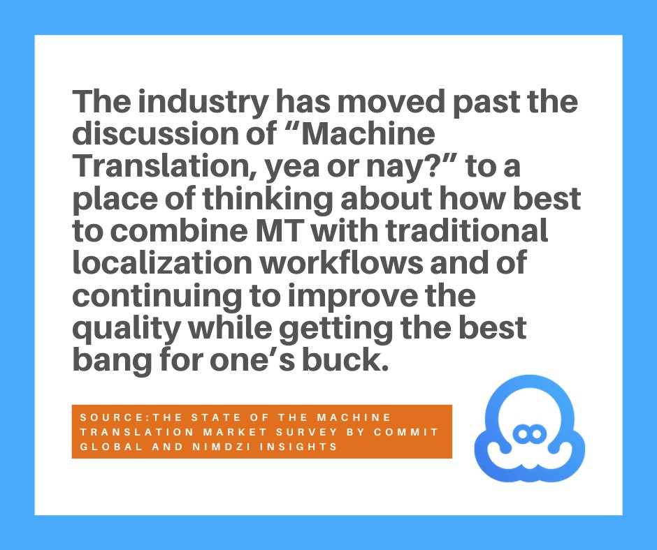 Try Octopad now for fast, secure &amp; quality machine translation output: octopad.io

Get your free copy of the State of the #Machine #Translation report here: ow.ly/SnpO50EWwgI #l10n #machinetranslation