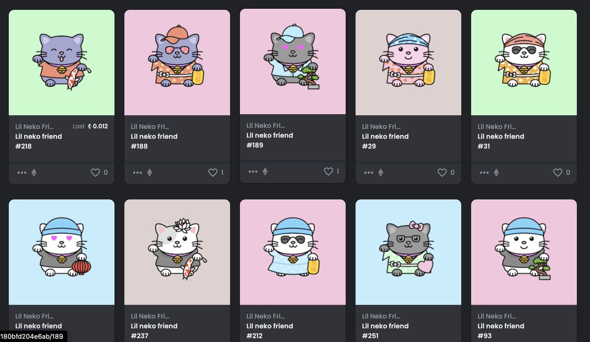 nekofriendsNFT's tweet photo. Gm beautiful fam 💜

We were scrolling down the os page and maaaan these babies are looking fine as hell one next to each other..😻💃

Mint here: ✅
https://t.co/6nfGWHGcGc

#NFTdrop #NFTMinting https://t.co/iuT8Fz1ali