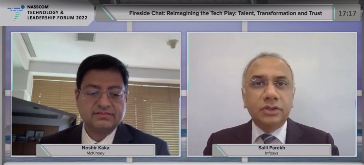 debjani_ghosh_'s tweet image. 1. Cloud Transformation  2. Skilling @ scale. 3. End to end platform play - three key growth drivers of the future: #SalilParekh, CEO @Infosys 

#Nasscom_TLF
#ShapingTheTechade