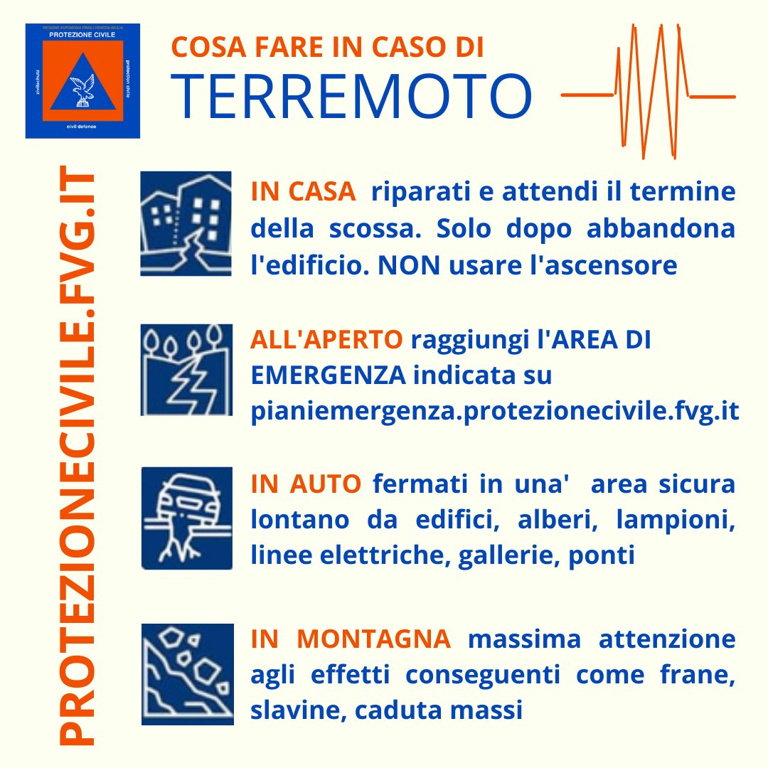 🎯Focus Terremoto. La #regioneFVG è a rischio sismico, ce lo ricorda il #terremoto distruttivo del Friuli 1976. E' perciò utile essere preparati, anche se molti sono i terremoti senza impatti, come quello di Moggio Udinese di ieri 15 febbraio.
ℹ️🔎📝bit.ly/3gLTk6B
👩‍🏫⤵️🔄