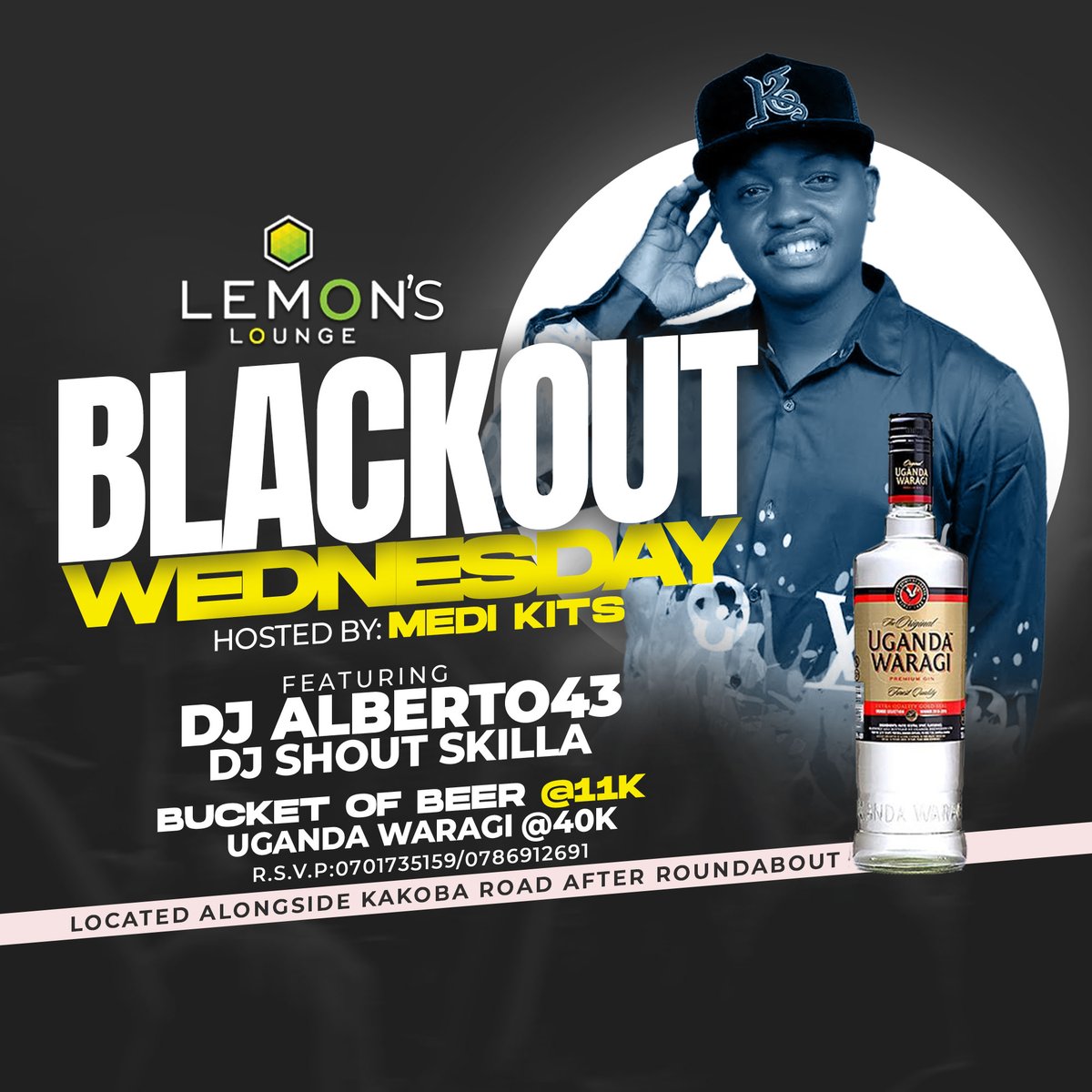 LemonsLounge's tweet photo. The biggest Mid week party #BlackOutWednesday at Lemons Lounge hosted by "Blogger Wa Mbarara" @MediKits1 Music by DJ ALBERTO43, Dj Stylar &amp; Dj Shouts Killer Let's Party Wednesday https://t.co/9MHajSSiBh