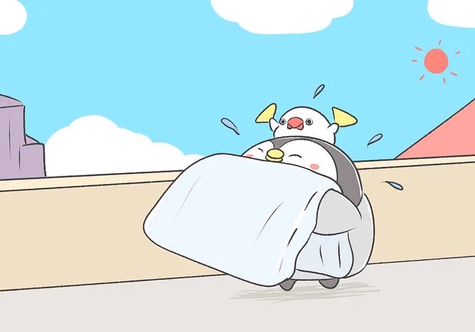 ペンギンとふかふか布団 