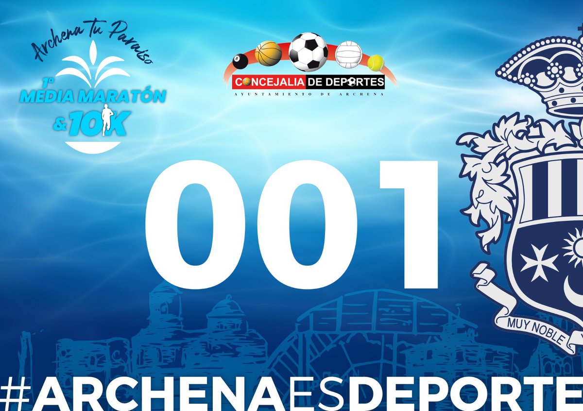 DeportesArchena's tweet photo. 🚨 ¿Te has apuntado ya a la #MediaMaraton y #10k 🏃‍♀️ 🏃‍♂️#Archena, tu paraíso?

Os presentamos el #Dorsal que lucirán nuestros #Runners 😉.

Todavía puedes realizar tu inscripción haciendo clic aquí 👇🏻

https://t.co/YabnZgpELf https://t.co/lAsZGf9uJB