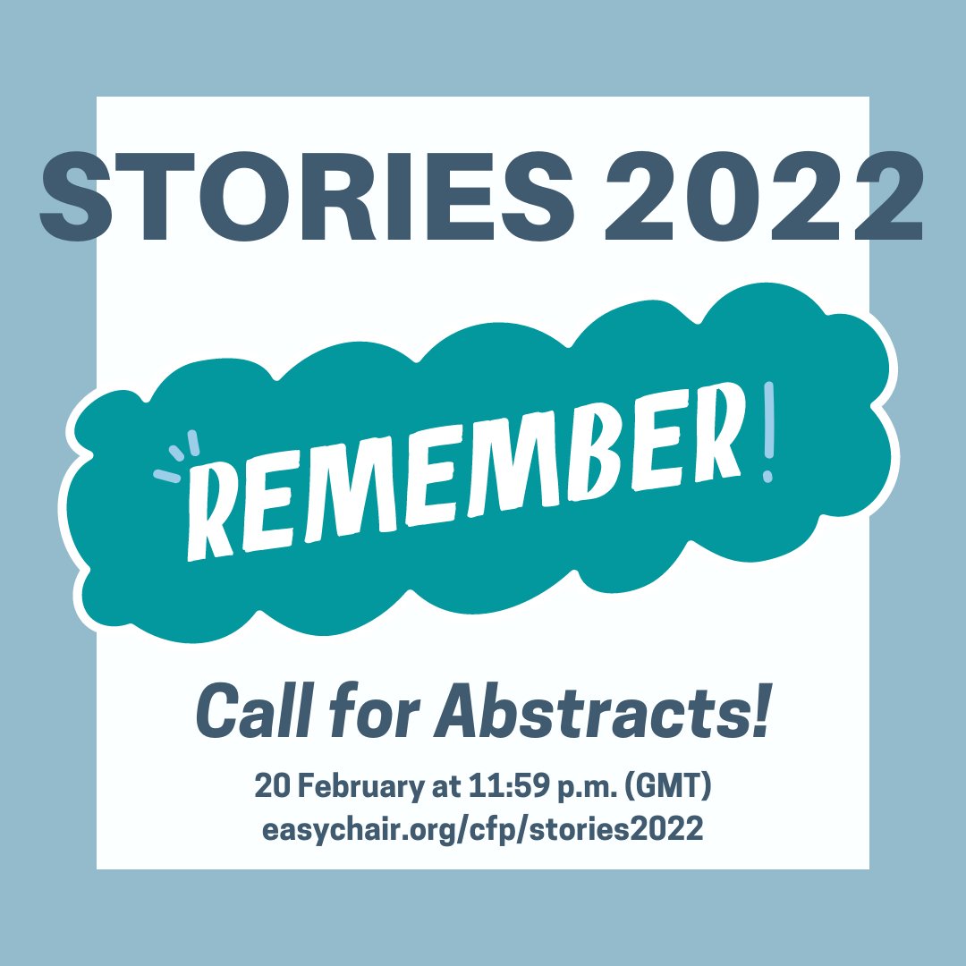 STORIES Conference (@storiesconf) on Twitter photo DEADLINE APPROACHING ⏳
Submit an abstract by 11:59pm on Feb 20 to get a chance to participate in STORIES, a student-led conference, hosted by the University of Oxford's <a href="/OxfordDeptofEd/">Department of Education, University of Oxford</a>.
We welcome presentations on both in-progress and completed research. DEADLINE APPROACHING ⏳
Submit an abstract by 11:59pm on Feb 20 to get a chance to participate in STORIES, a student-led conference, hosted by the University of Oxford's <a href="/OxfordDeptofEd/">Department of Education, University of Oxford</a>.
We welcome presentations on both in-progress and completed research.
