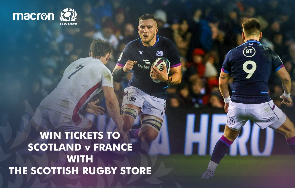 WIN TICKETS TO SCOTLAND V FRANCE We've got a pair of tickets to give away for next weekend's crucial @SixNationsRugby match against @FranceRugby! To enter, simply - Follow us @scotrugbystore and like & retweet this tweet! Good Luck! #AsOne #SCOvFRA