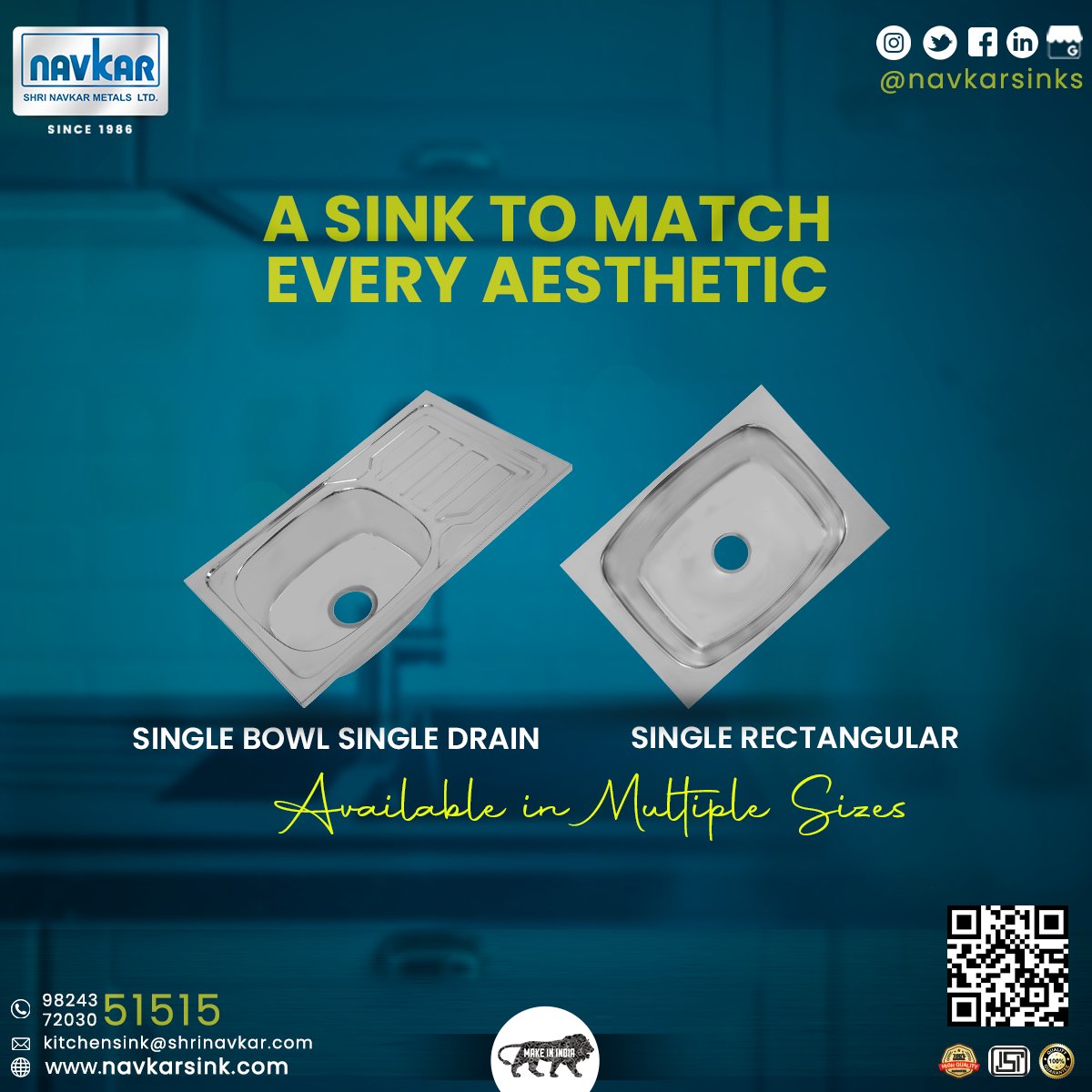 "We have a wonderful range of sinks to match every aesthetic. Call us now to select the perfect kitchen sink that suits your tastes."