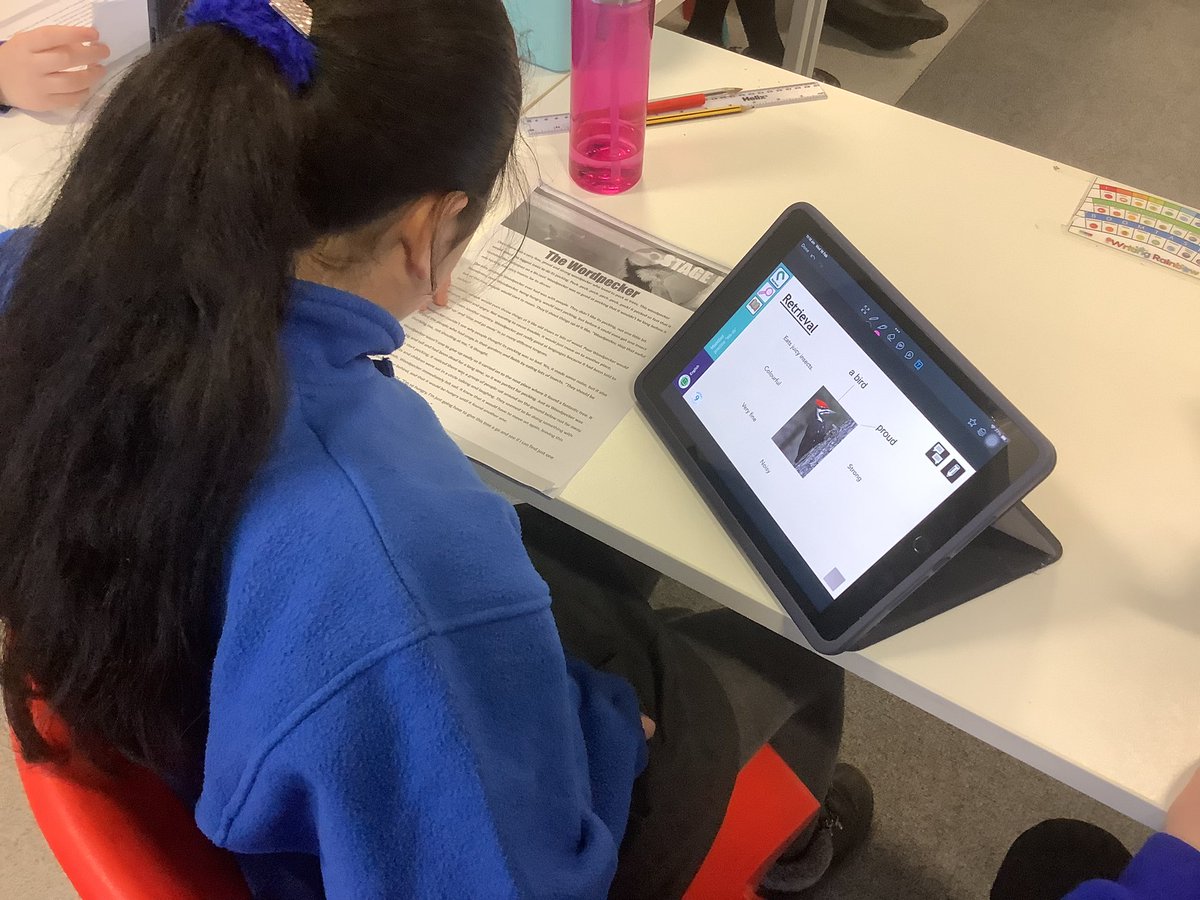 OABroadoak's tweet image. 5AD have been using retrievel skills in their reading lesson. They have been using the class text to find words to describe a Woodpecker. #Y5 #Retrievel #findinginformation