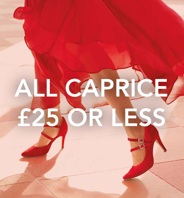 Save up to 70% on Caprice with all styles £25 and under! 👠 

Shop now: buff.ly/3uYrxIf