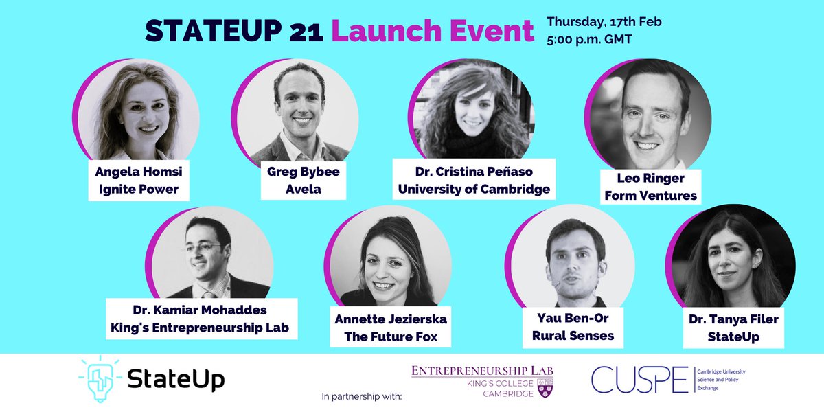 Tomorrow @ 5pm GMT! Join our 2-part #StateUp21 launch to explore the role for tech innovation in addressing major public needs: 1️⃣AMA with startup founders, w/ @CamCUSPE & @KingsELab 2️⃣ Key Trends from StateUp 21 & the State of Global #PublicPurposeTech lnkd.in/d6xJipCs
