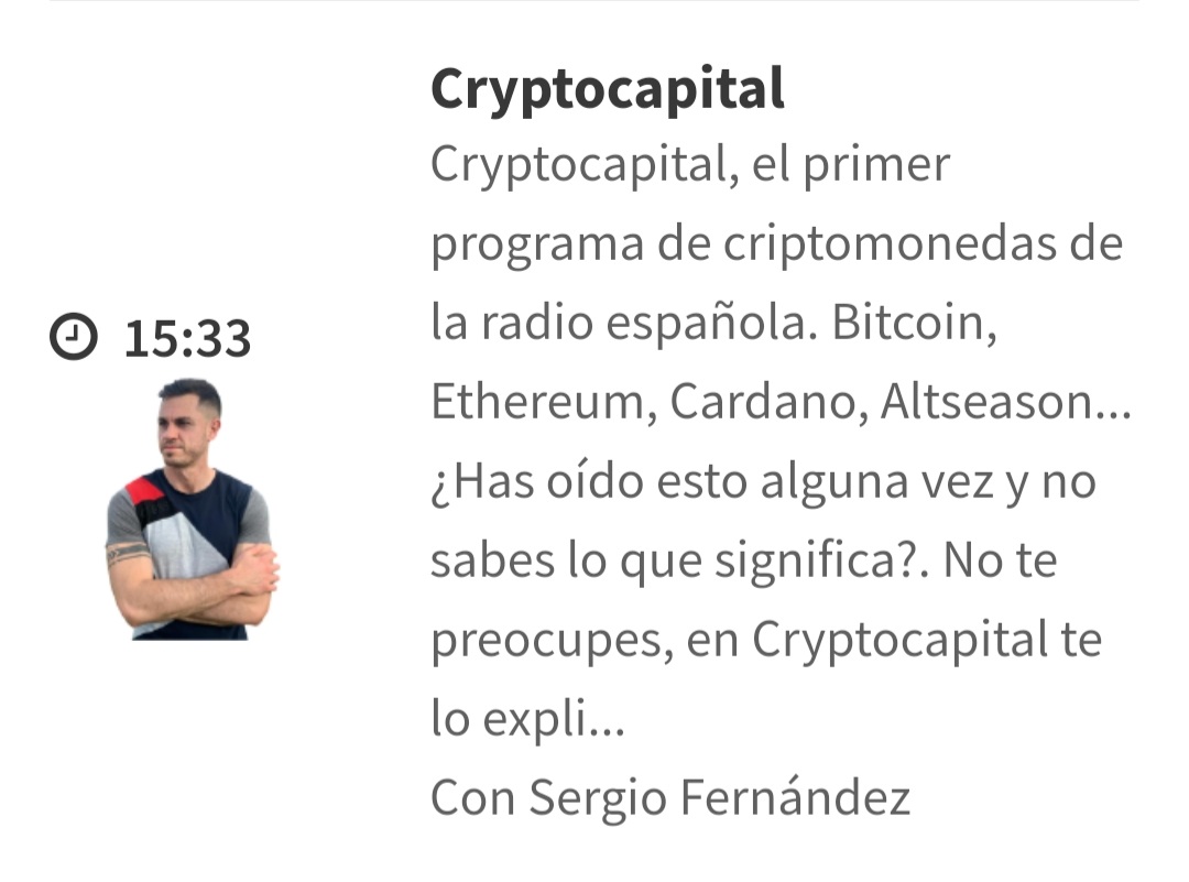 JavierGR_actor's tweet photo. A good radio program in Madrid where crypto is discussed. good information https://t.co/5R0xkLZbCu