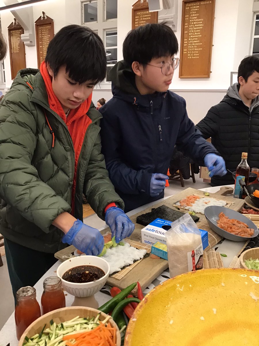 HHatWBSchool's tweet image. Great to see @WestBuckland boarders enjoying their sushi making demo with @HHGchambers 

@HolroydHowe @gordon_cox84 @ncooper1987 @andyholderHH